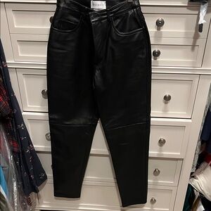 Black Faux Leather Pants